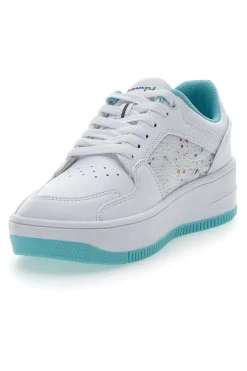Sneakers Bianche e Azzurre Champion Rebound Platform Abstract G PS