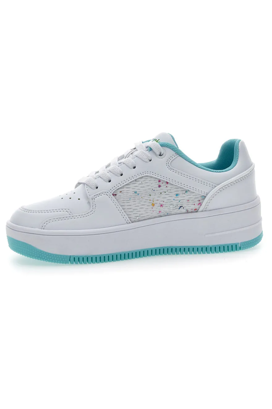 Sneakers Bianche e Azzurre Champion Rebound Platform Abstract G PS