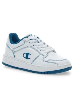 Sneakers Bianche e Azzurre Champion RD18 2 Low B Gs