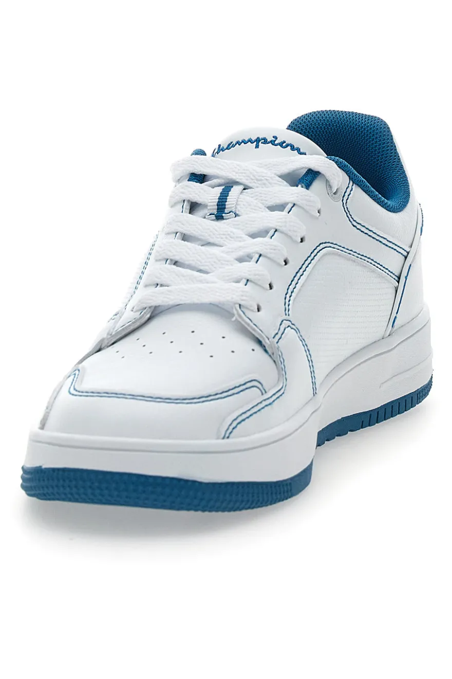 Sneakers Bianche e Azzurre Champion RD18 2 Low B Gs