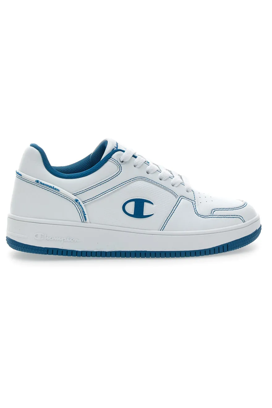 Sneakers Bianche e Azzurre Champion RD18 2 Low B Gs