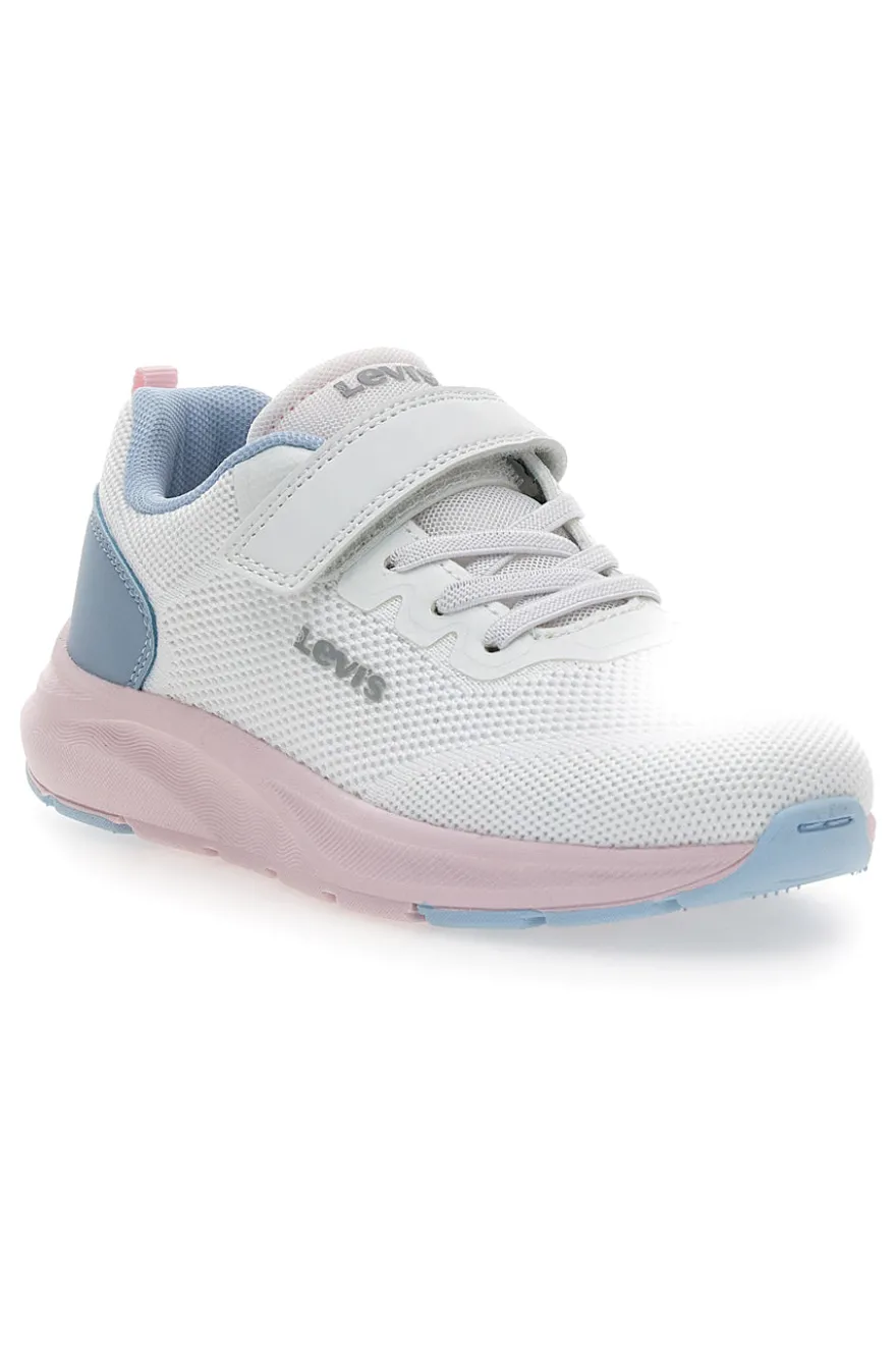 Sneakers bianche e azzurre chiusura a strappo Levi’s Hudson