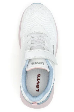 Sneakers bianche e azzurre chiusura a strappo Levi’s Hudson