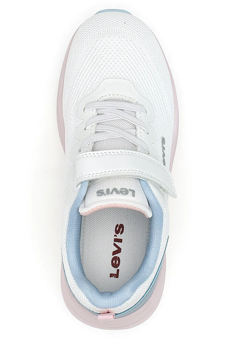 Sneakers bianche e azzurre chiusura a strappo Levi’s Hudson