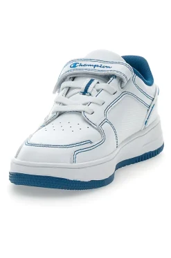 Sneakers Bianche e Azzurre Champion RD18 2 Low B Ps