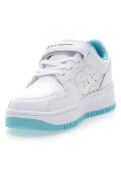 Sneakers Bianche e Azzurre Con Platform Champion Rebound Abstract G Ps