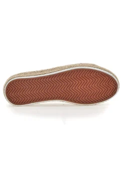 Sneakers Bianche e Beige Con Trama Ricamata e Flatform Energy 122
