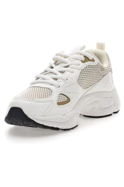Sneakers bianche e beige con lacci Champion Countess Evolve