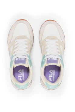 Sneakers bianche e beige con suola a contrasto FILA COURTBAY