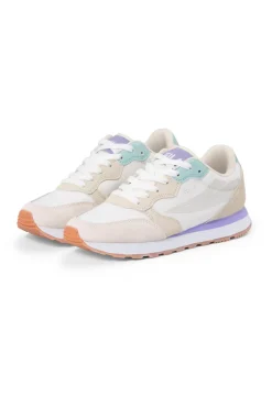 Sneakers bianche e beige con suola a contrasto FILA COURTBAY
