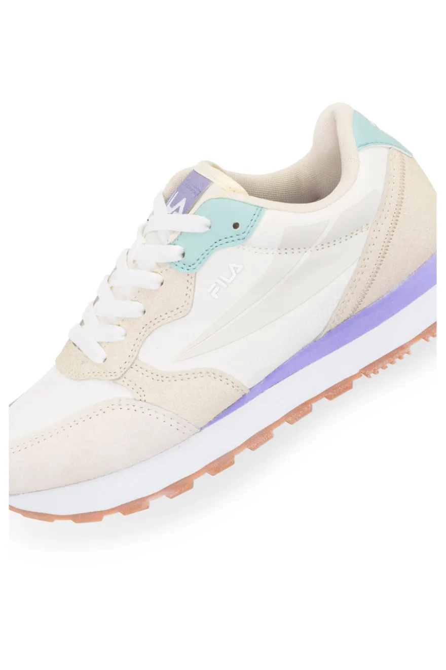 Sneakers bianche e beige con suola a contrasto FILA COURTBAY