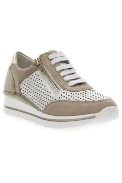 Sneakers Bianche e Beige Prima Riga 21668FAST