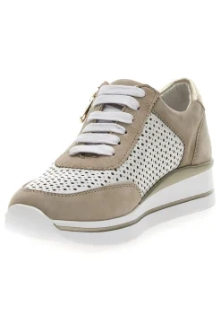 Sneakers Bianche e Beige Prima Riga 21668FAST