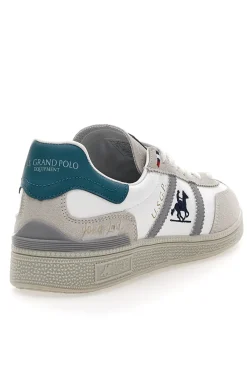 Sneakers Bianche e Beige con Dettagli Verdi U.S.G.POLO WOODY LTX