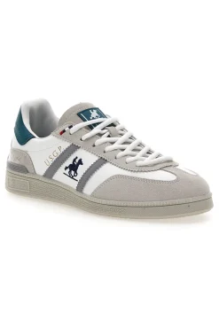 Sneakers Bianche e Beige con Dettagli Verdi U.S.G.POLO WOODY LTX