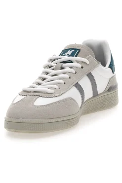 Sneakers Bianche e Beige con Dettagli Verdi U.S.G.POLO WOODY LTX