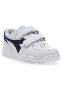 Sneakers bianche e blu con velcro DIADORA RAPTOR LOW PS