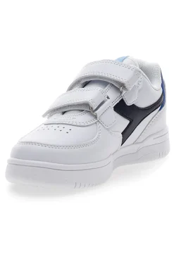 Sneakers bianche e blu con velcro DIADORA RAPTOR LOW PS