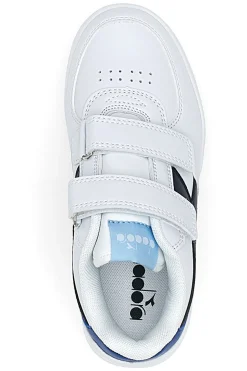 Sneakers bianche e blu con velcro DIADORA RAPTOR LOW PS