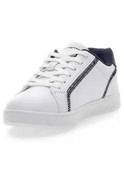 Sneakers Bianche e Blu Con Cuciture a Vista Champion Alex B