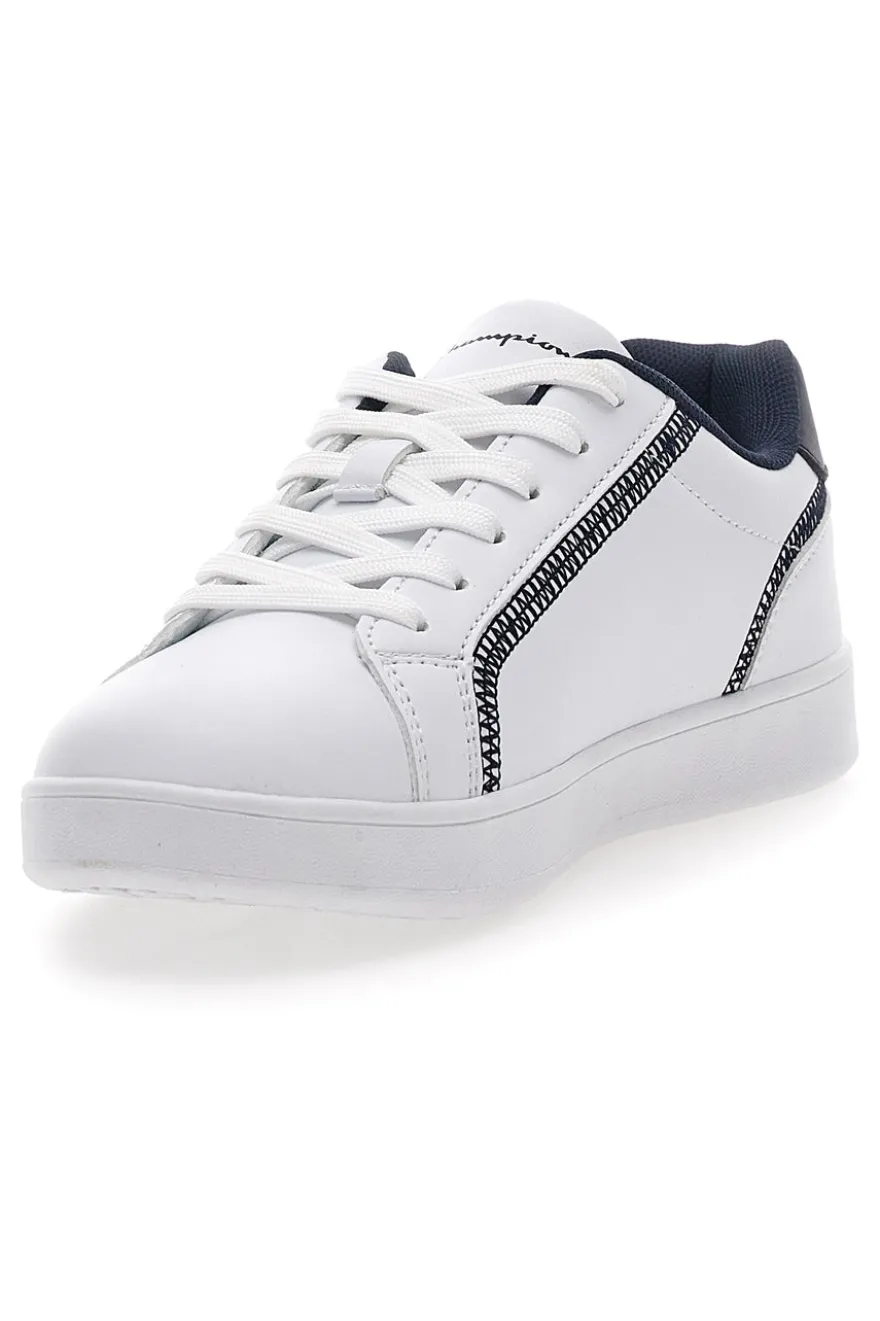 Sneakers Bianche e Blu Con Cuciture a Vista Champion Alex B