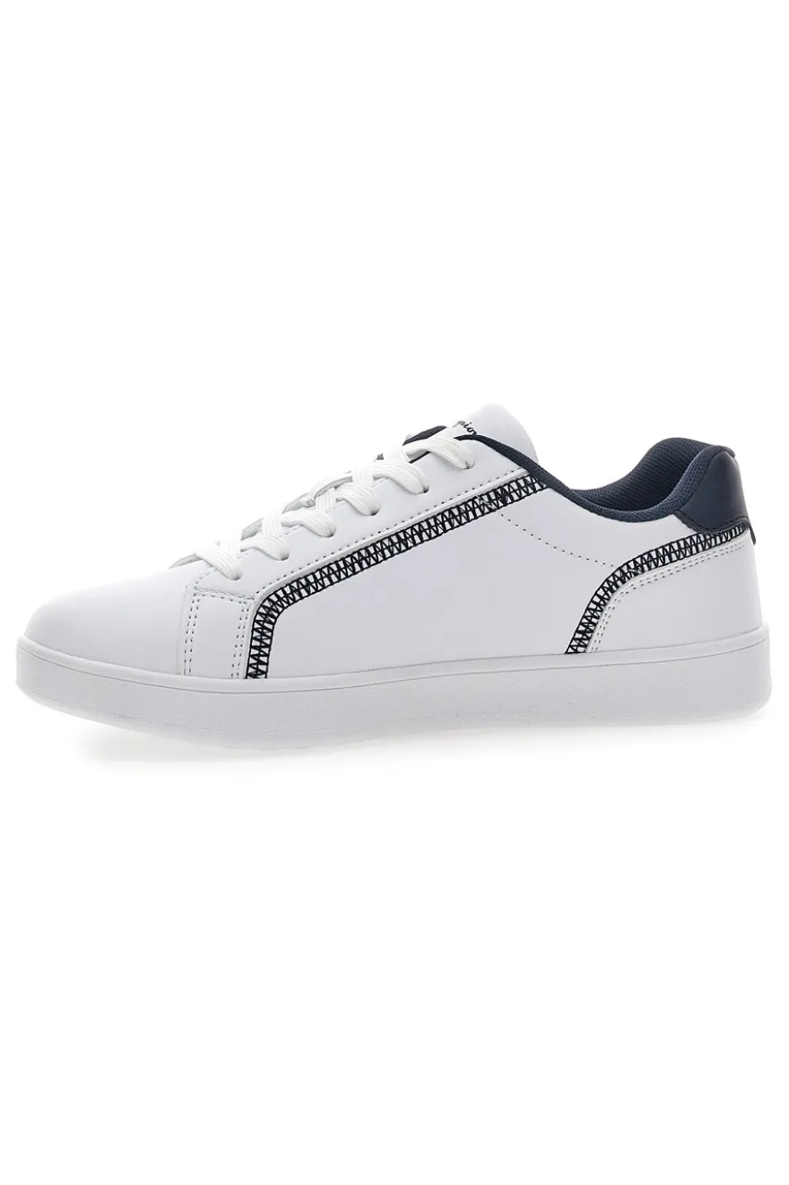 Sneakers Bianche e Blu Con Cuciture a Vista Champion Alex B