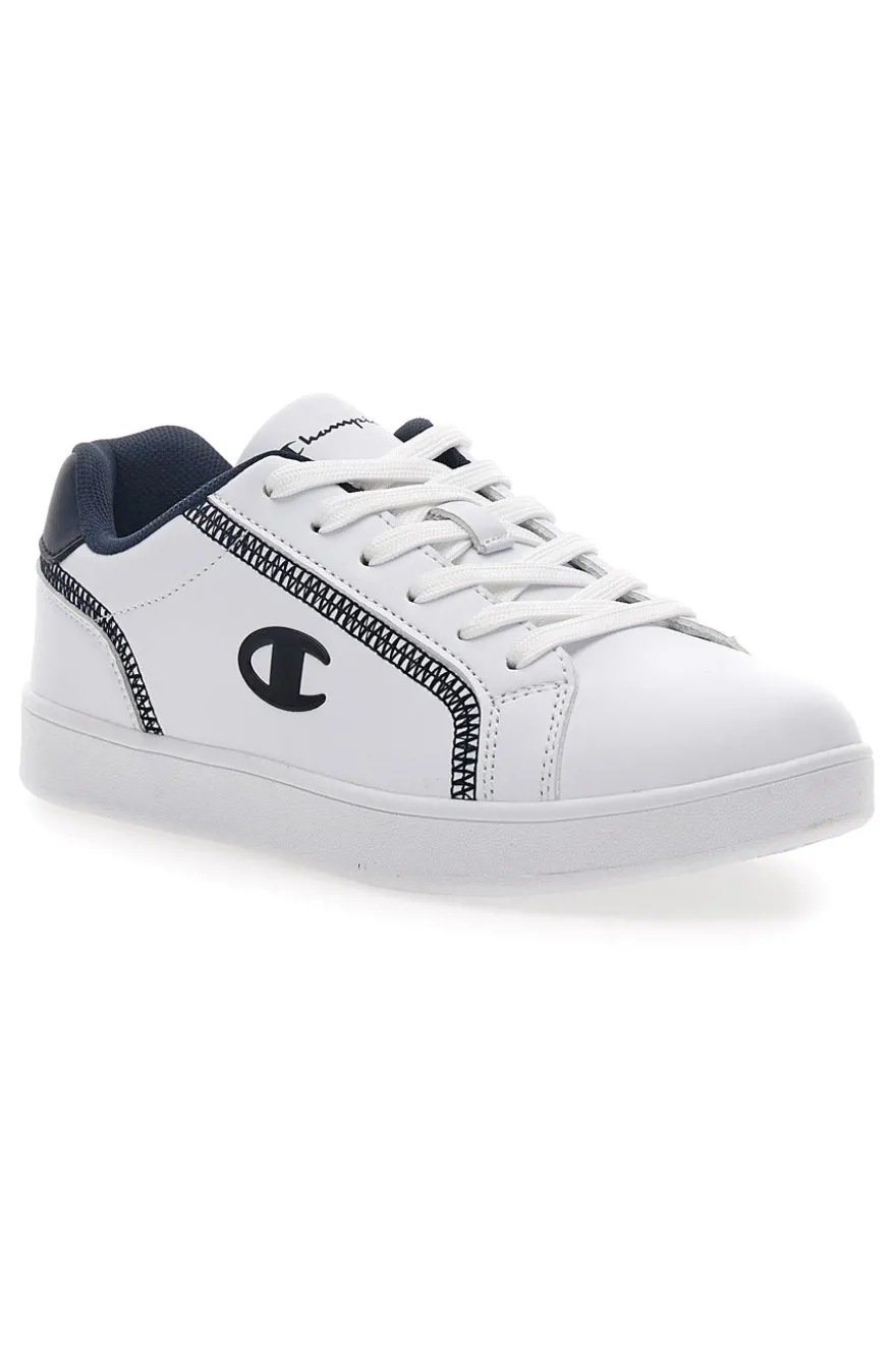 Sneakers Bianche e Blu Con Cuciture a Vista Champion Alex B