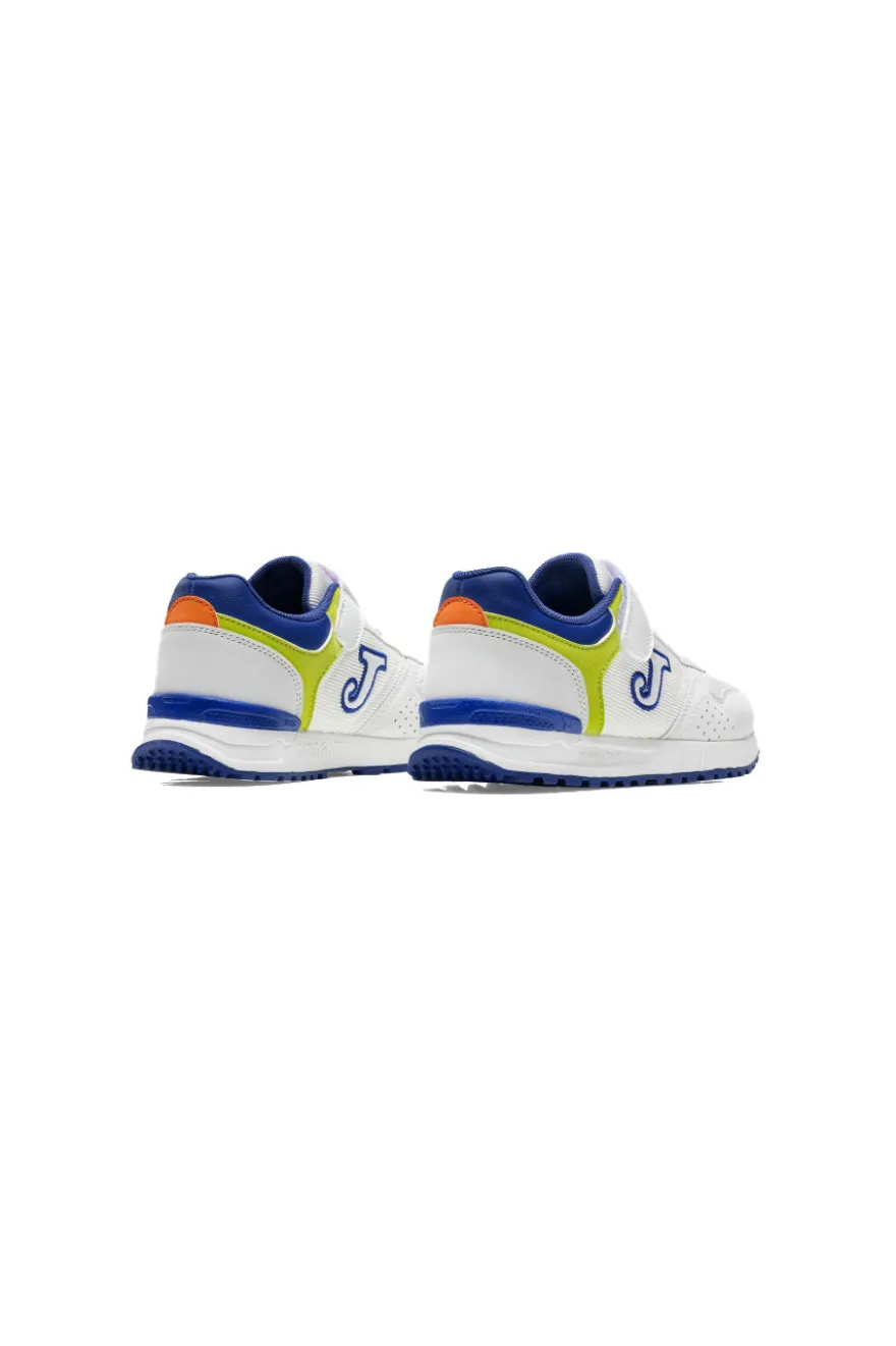 Sneakers bianche e blu con strappo Joma Tornado JR 2605