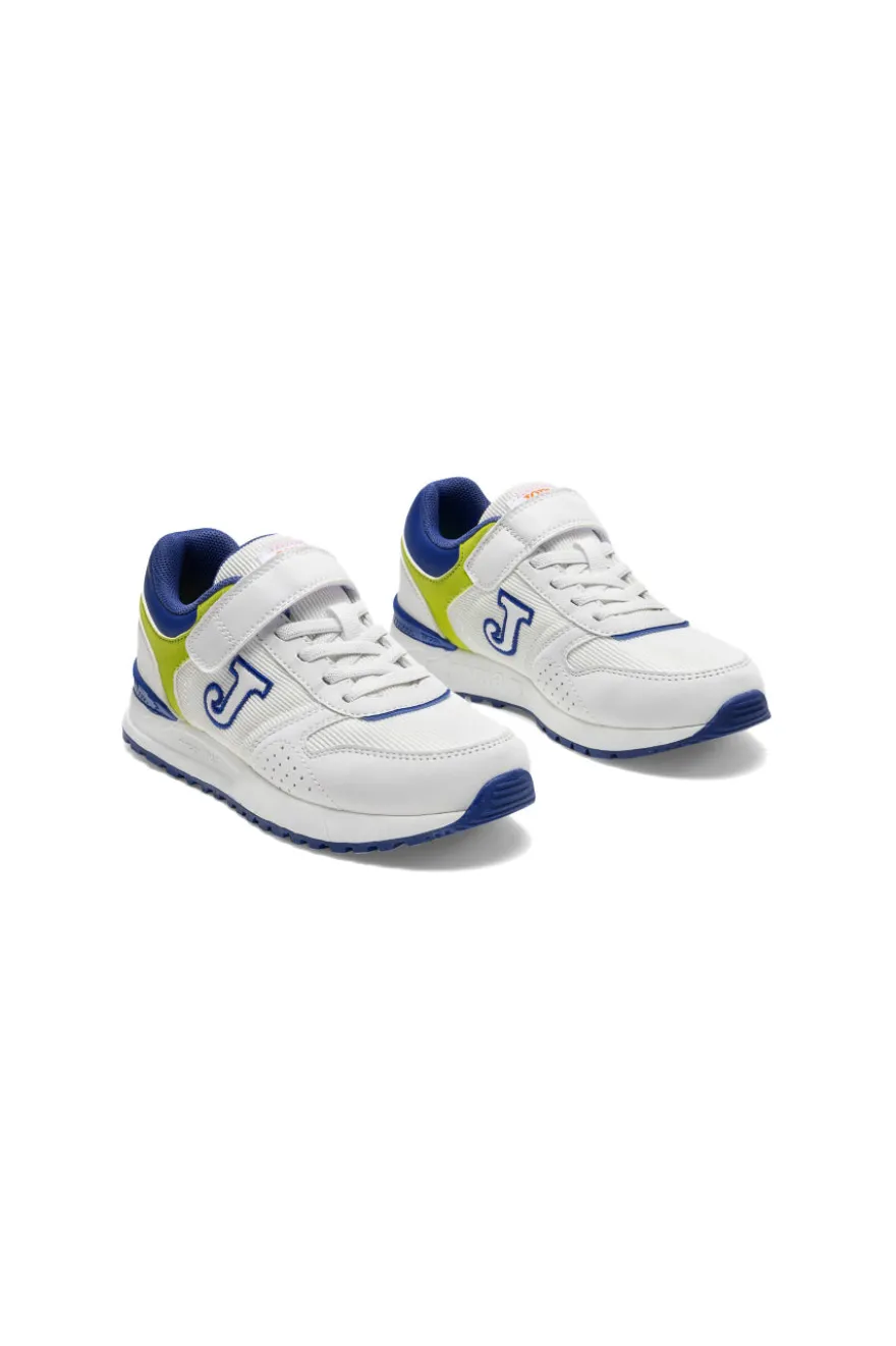 Sneakers bianche e blu con strappo Joma Tornado JR 2605