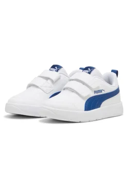 Sneakers bianche e blu con strappi Puma Courtflex V3 V Ps