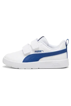 Sneakers bianche e blu con strappi Puma Courtflex V3 V Ps