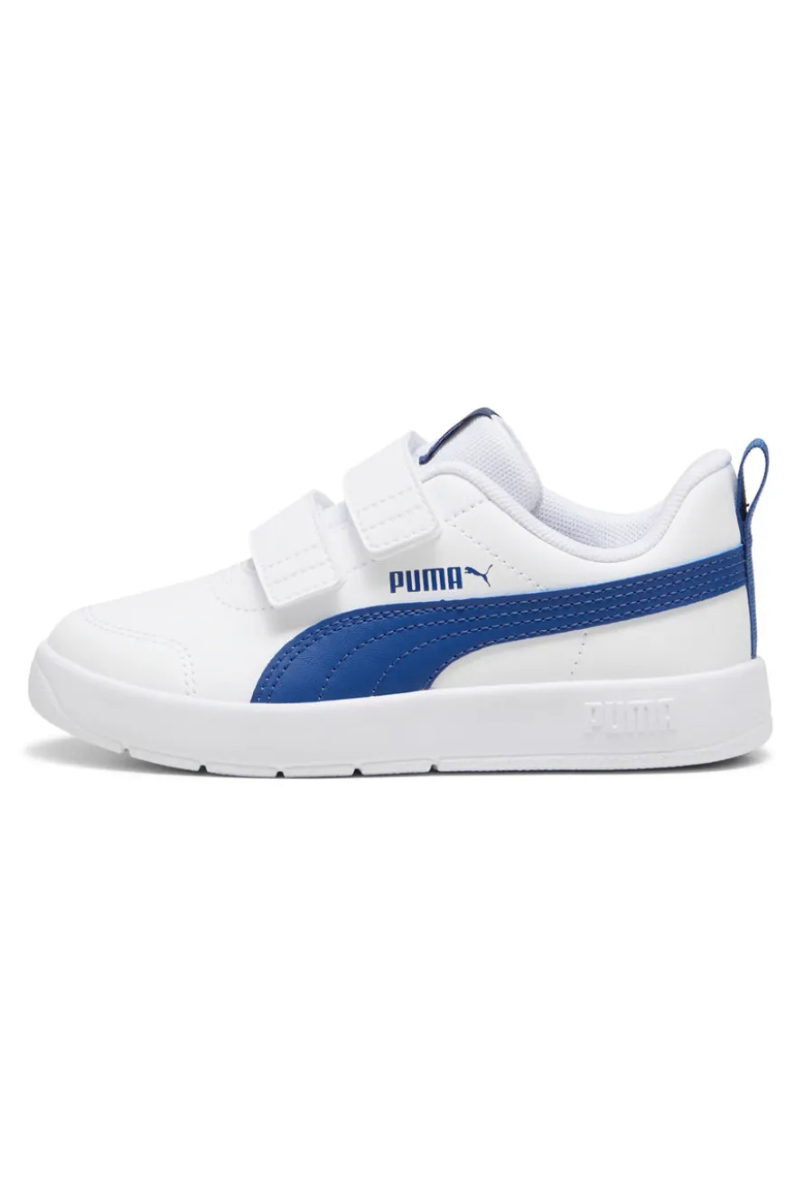Sneakers bianche e blu con strappi Puma Courtflex V3 V Ps