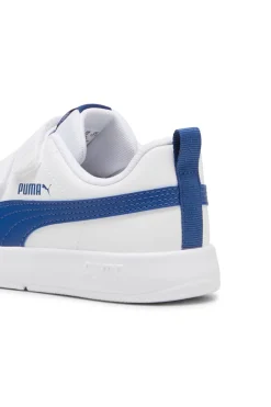 Sneakers bianche e blu con strappi Puma Courtflex V3 V Ps