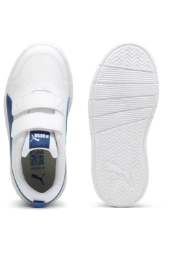 Sneakers bianche e blu con strappi Puma Courtflex V3 V Ps