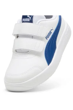 Sneakers bianche e blu con strappi Puma Courtflex V3 V Ps