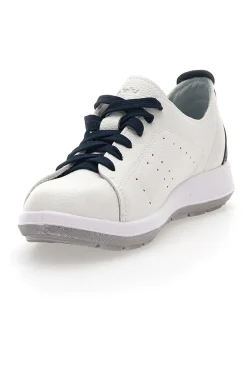 Sneakers Bianche e Blu Con Sottopiede in Vera Pelle Inblu 51 Wg