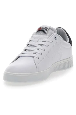 Sneakers Bianche e Blu con Lacci COTTON BELT CBM424A54