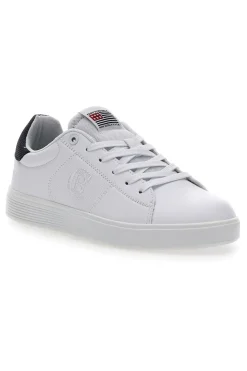 Sneakers Bianche e Blu con Lacci COTTON BELT CBM424A54