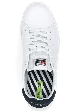 Sneakers Bianche e Blu con Lacci COTTON BELT CBM424A54