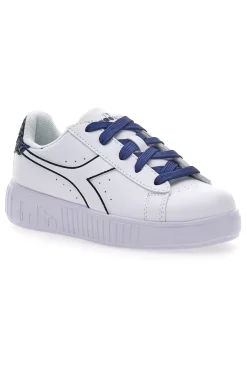Sneakers Bianche e Blu Diadora Game Step P Sparkly Ps