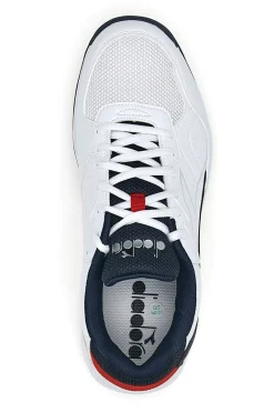Sneakers bianche e blu Diadora Volee 7