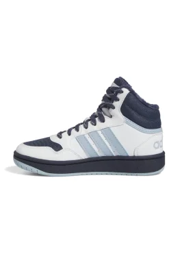 Sneakers Bianche e Blu Mid-Cut Adidas Hoops Mid 3 K