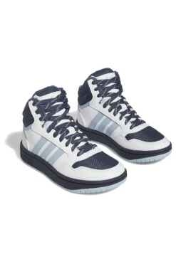 Sneakers Bianche e Blu Mid-Cut Adidas Hoops Mid 3 K