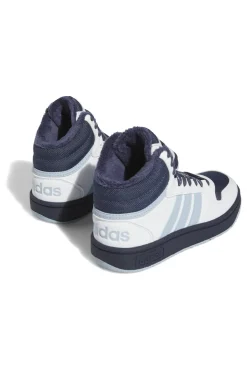 Sneakers Bianche e Blu Mid-Cut Adidas Hoops Mid 3 K