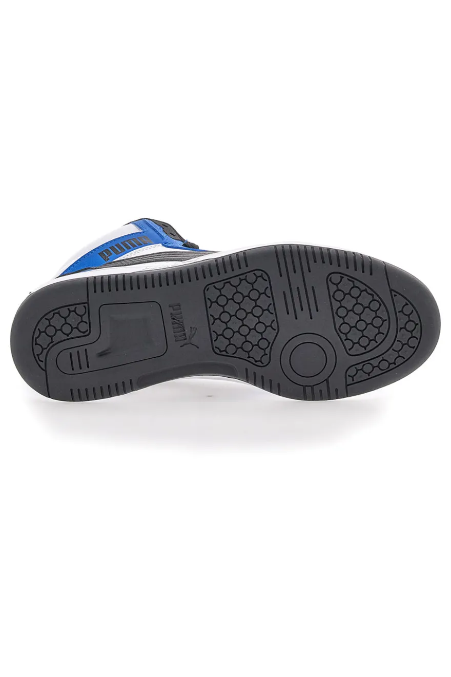 Sneakers Bianche e Blu Mid-Cut Puma Rebound V6 Mid Jr