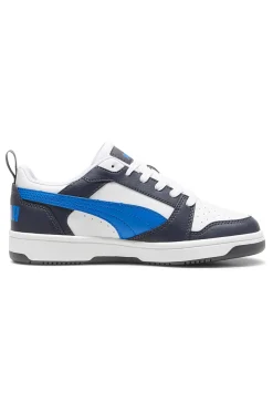 Sneakers Bianche e Blu Puma Rebound V6 Low Jr