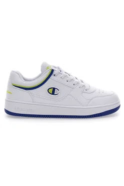 Sneakers Bianche e Con Suola Blu Champion Rebound Low B Gs
