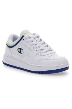 Sneakers Bianche e Con Suola Blu Champion Rebound Low B Gs
