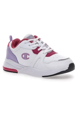 Sneakers Bianche e Fucsia Champion Ramp Up Pu G Gs