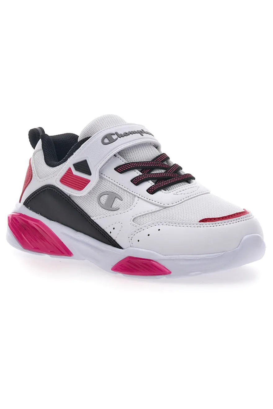 Sneakers Bianche e Fuxia Con Luci Champion Wave G PS